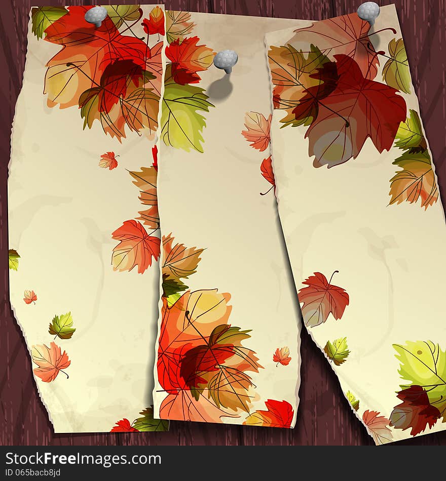 Autumn Background With Leaves. Vector Illustration. Eps 10.