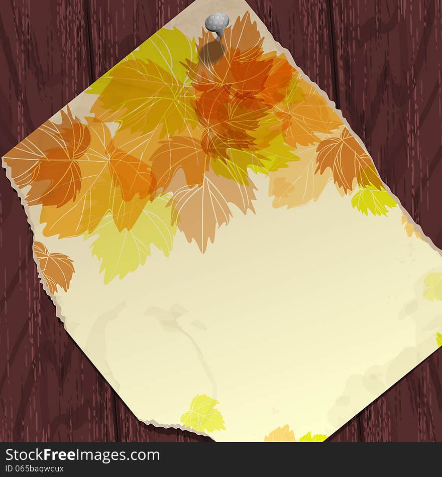 Autumn Background With Leaves. Vector Illustration. Eps 10.