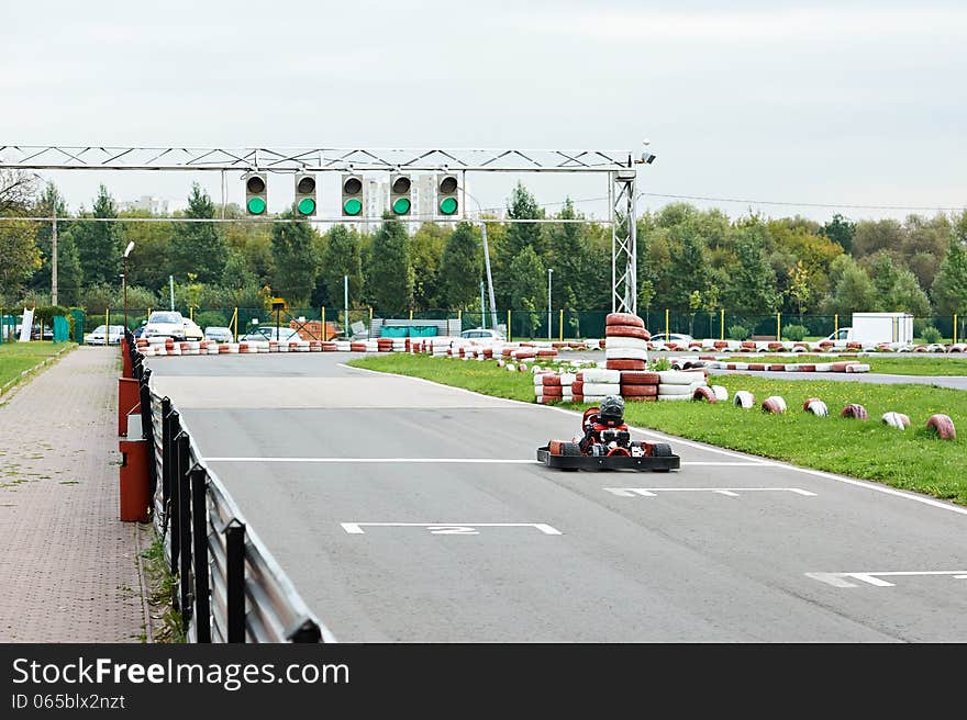 Car on the track karting