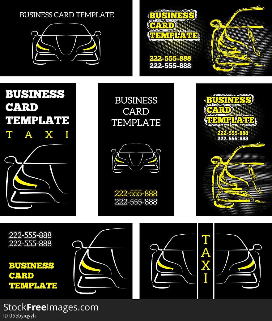 Business Card Template Taxi