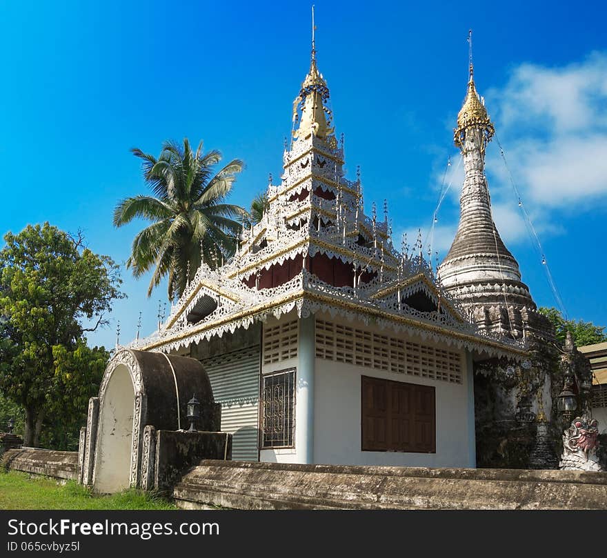 Old Silver Temple In Thailand