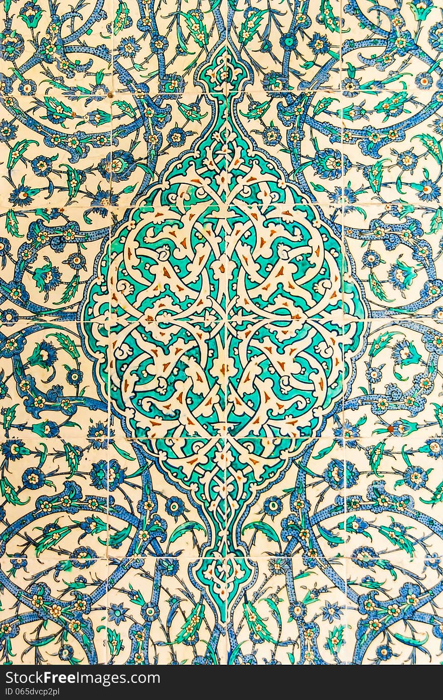 Ottoman tiles from the Topkapi Palace, Istanbul, Turkey. Ottoman tiles from the Topkapi Palace, Istanbul, Turkey