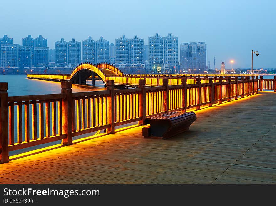 Golden Brown Wooden Trestle