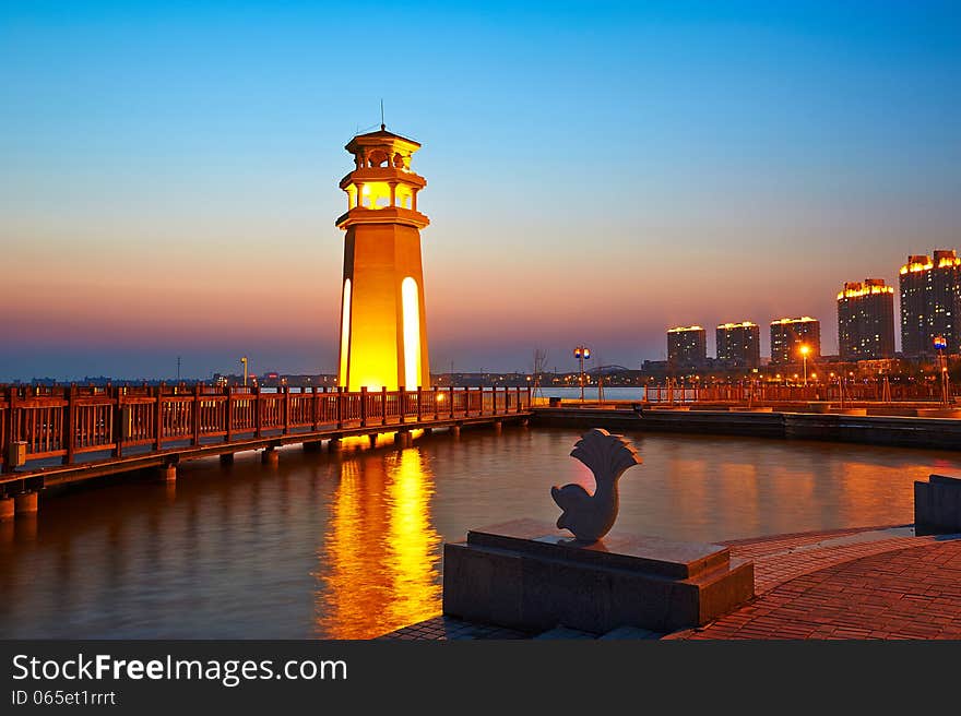 The lighthouse lakeside