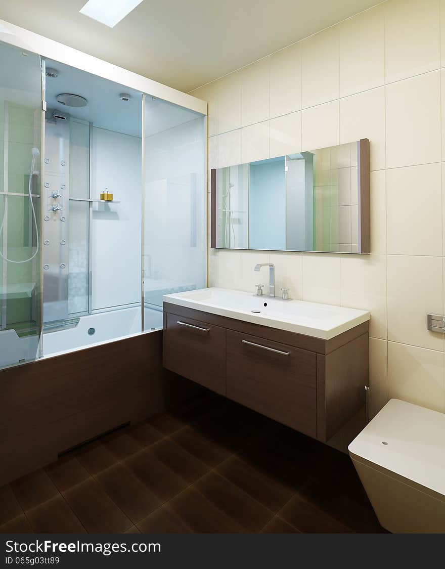 Interior bathroom modern