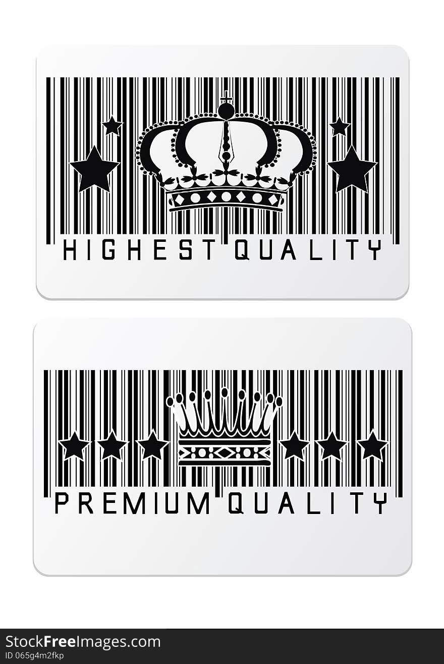 Royal Crown Barcode Shopping Labels