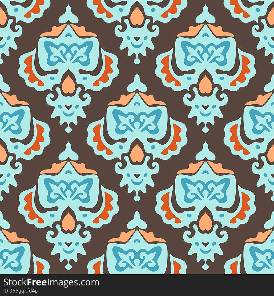 Vintage damask seamless pattern. Vintage damask seamless pattern