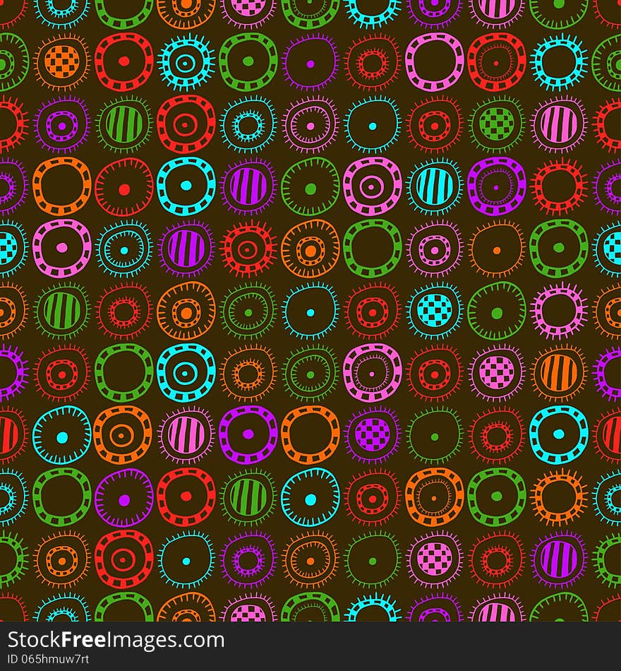 Seamless Background With Colored Abstract Elements