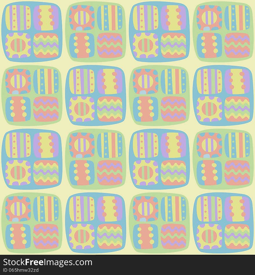 Seamless Abstract Pattern In Pastel Colors