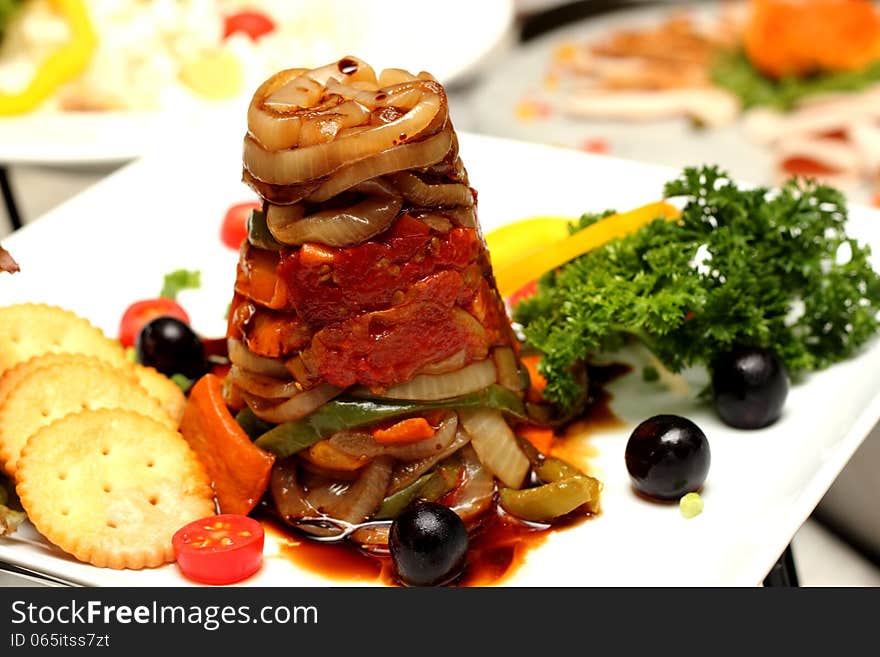 Mixed Salads boiled vegetables and dressing