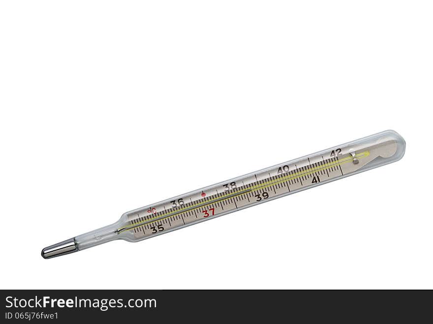 Medical thermometer isolated on white