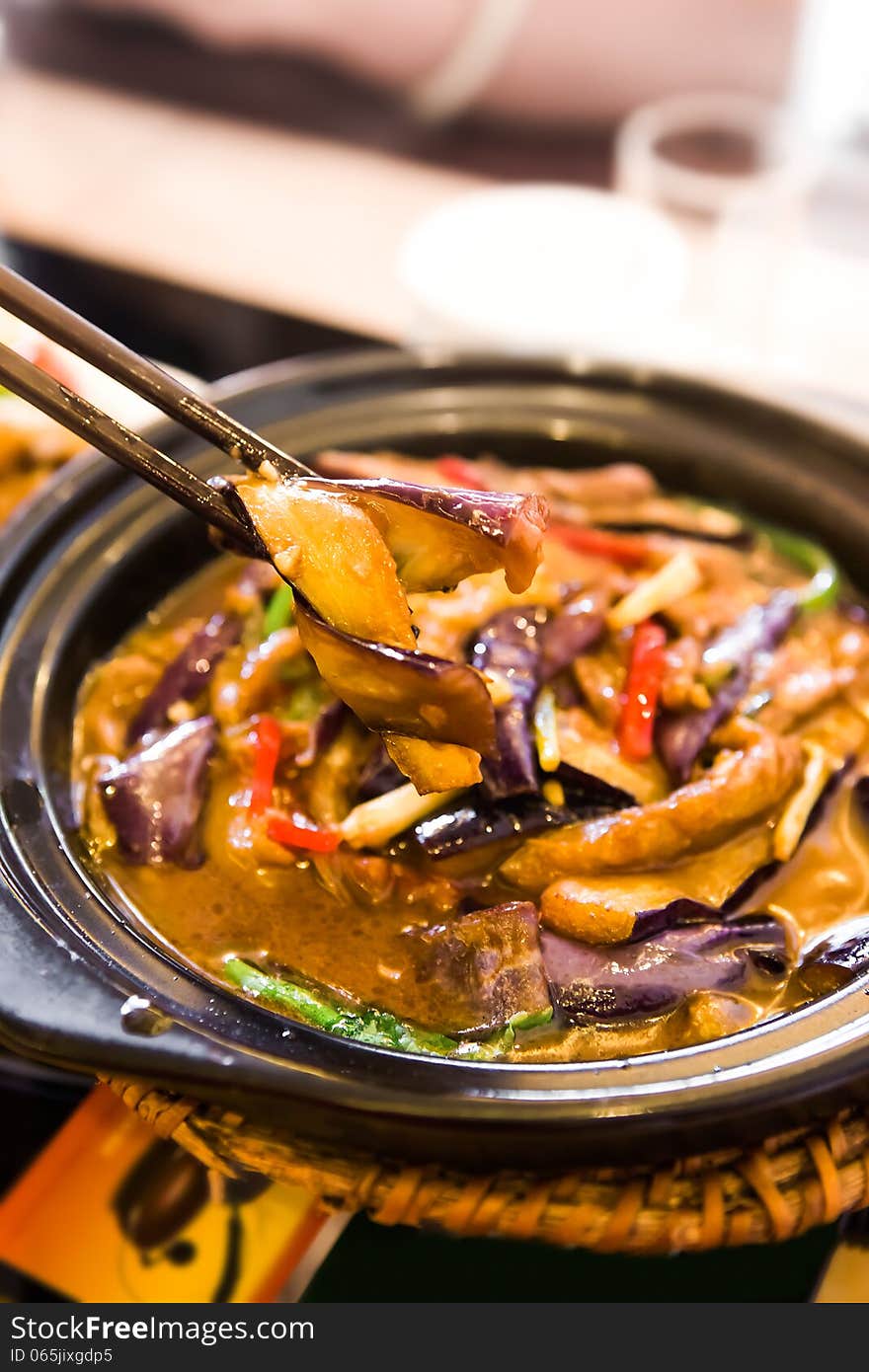 Chinese food,Stew eggplant