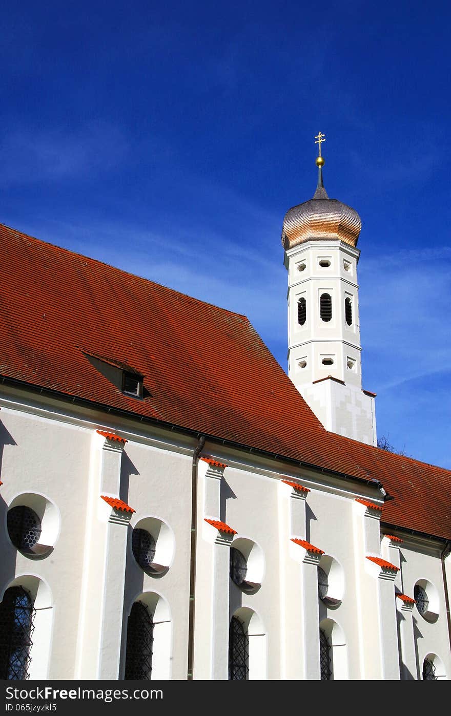 St. Coloman Church in Hohenschwangau, Bavaria Germany. St. Coloman Church in Hohenschwangau, Bavaria Germany