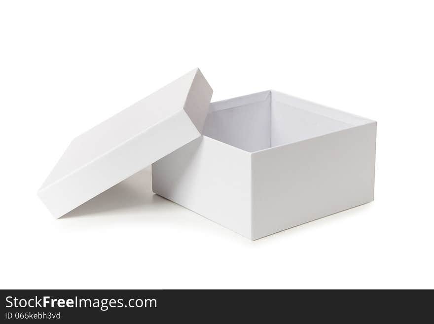 White box isolated on white background. White box isolated on white background