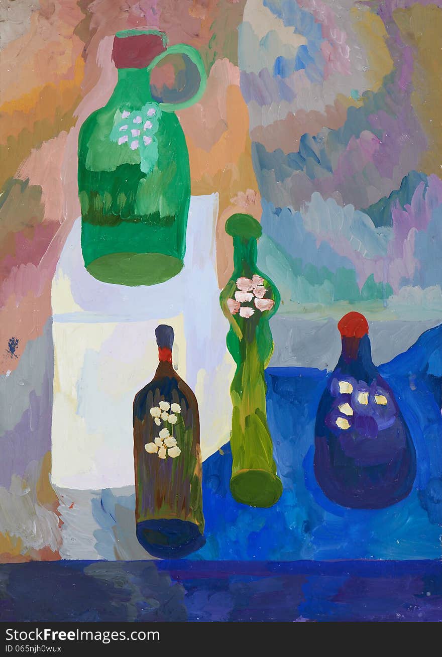 Still Life With Bottles