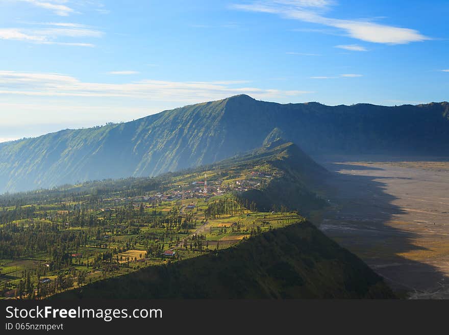 Bromo Volcano Mountain in Tengger Semeru National Park, East Java, Indonesia