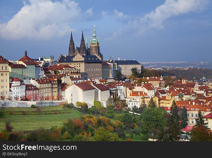 Image of Prague, capital city of Czech Republic during sunny autumn day. Image of Prague, capital city of Czech Republic during sunny autumn day.