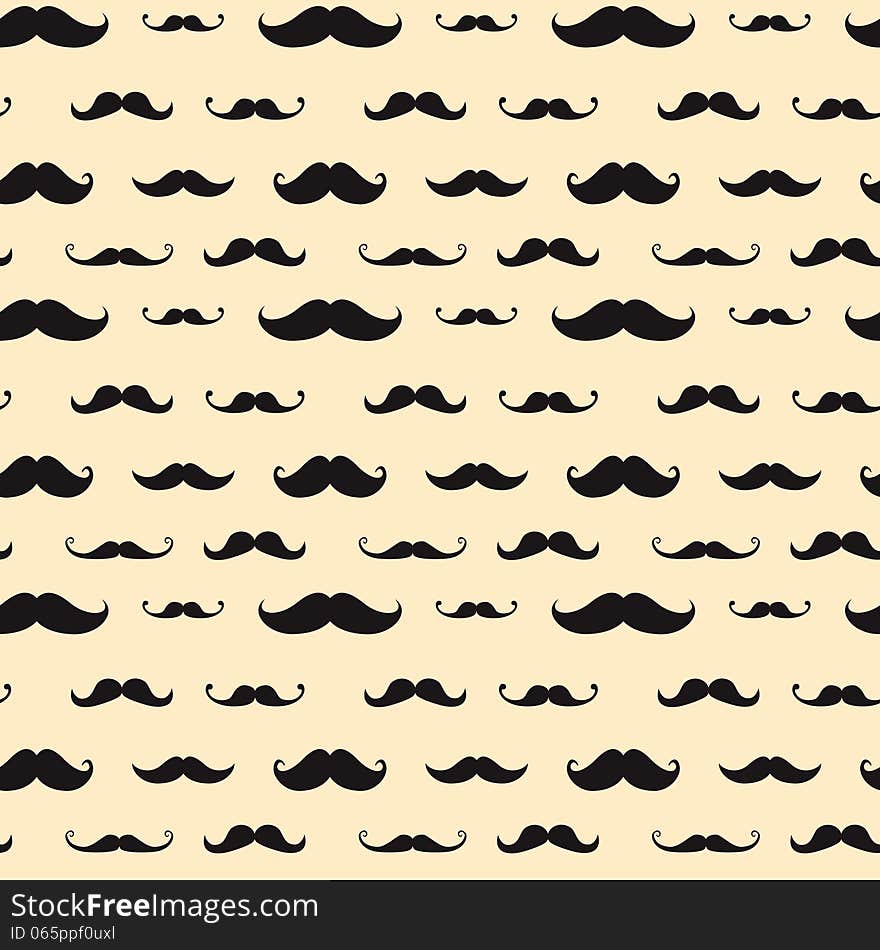 Mustache Vector Seamless Pattern. This is file of EPS10 format.