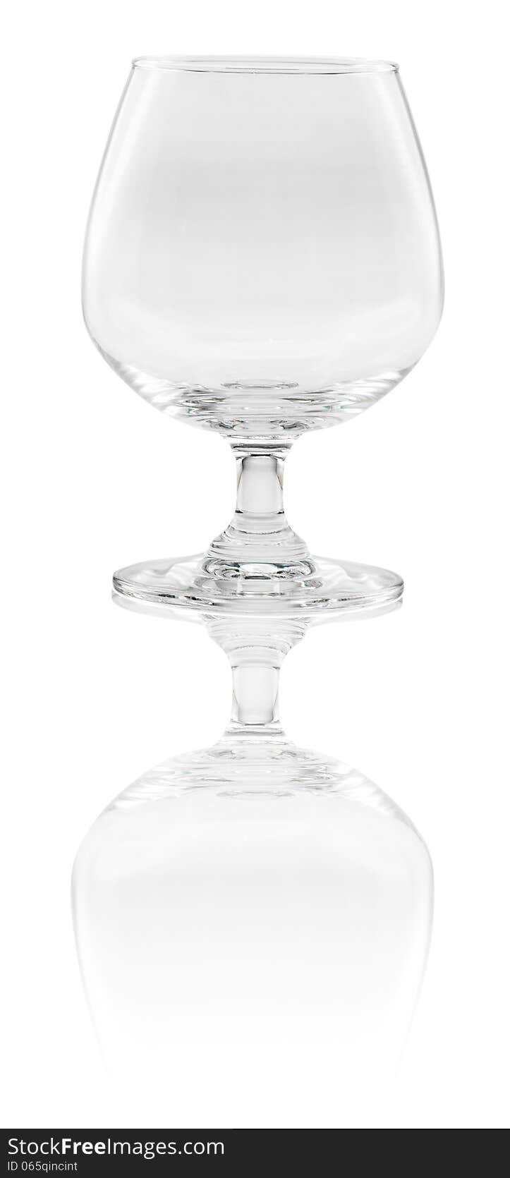 Empty glass isolated on a white background