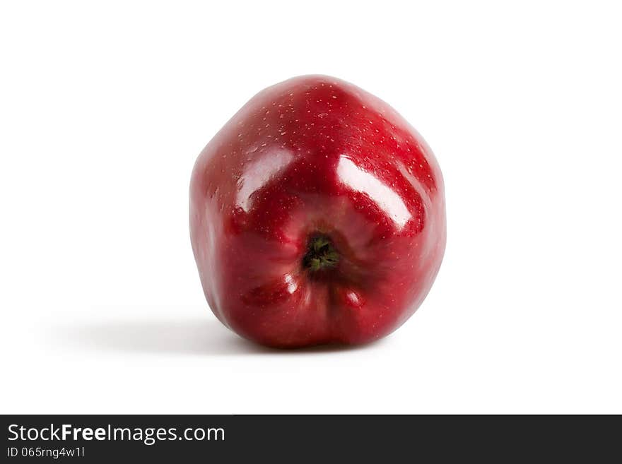 Red apple on a white background with clipping path