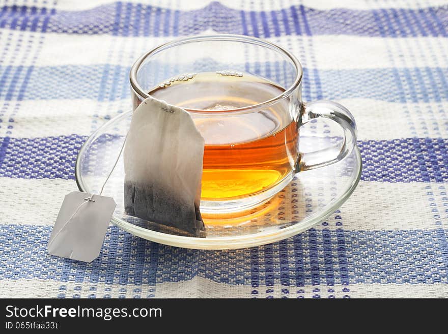 Tea in glass cup