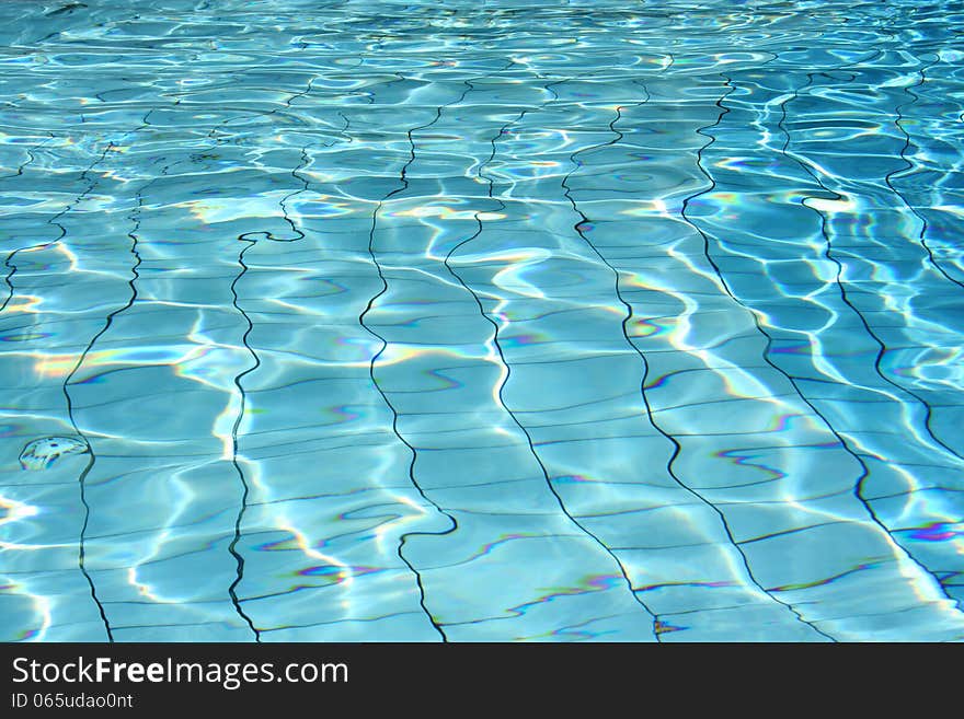 Detail of water in swimming pool