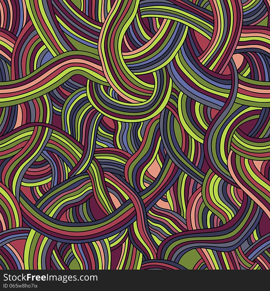 Seamless pattern of colored strips of smooth