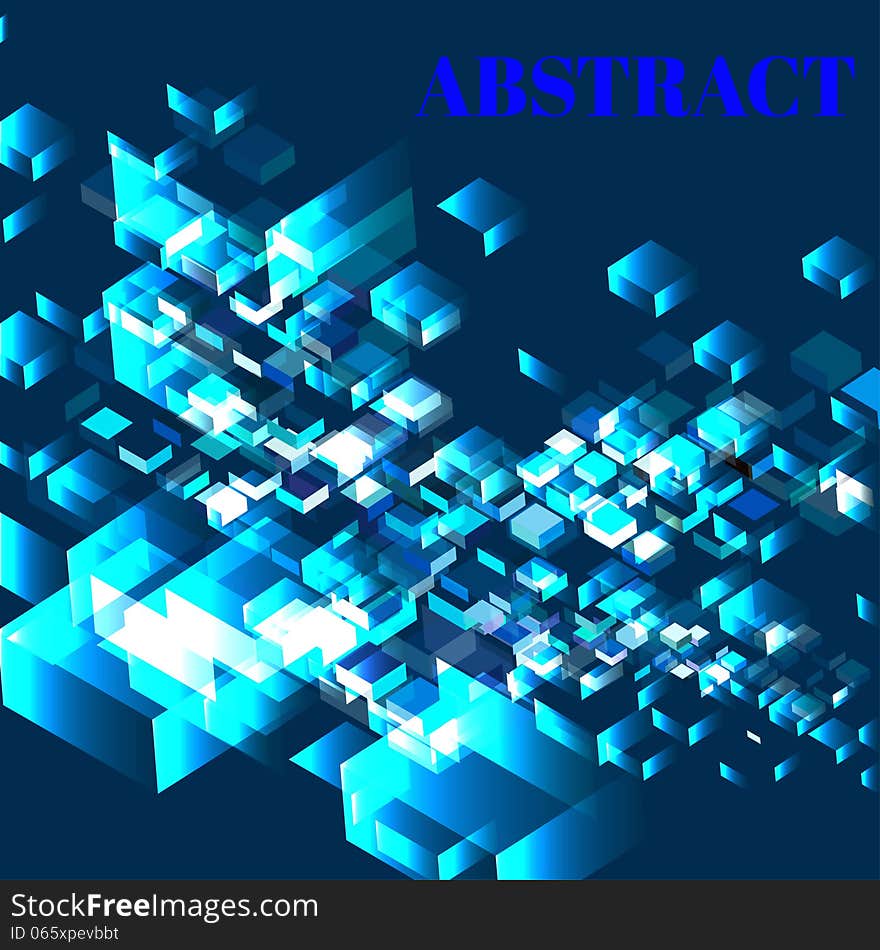 Blue Modern Geometrical Abstract Background