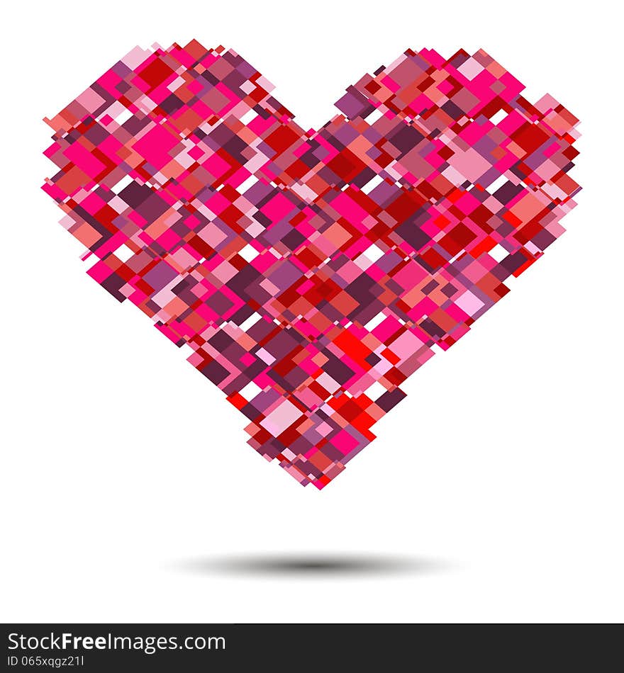 Vector heart  for Valentines Day design.