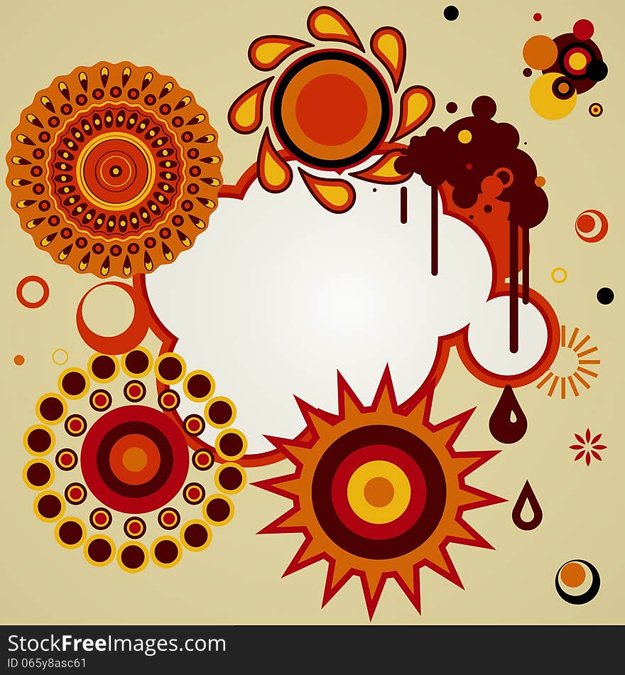 Abstract  background with different design elements.