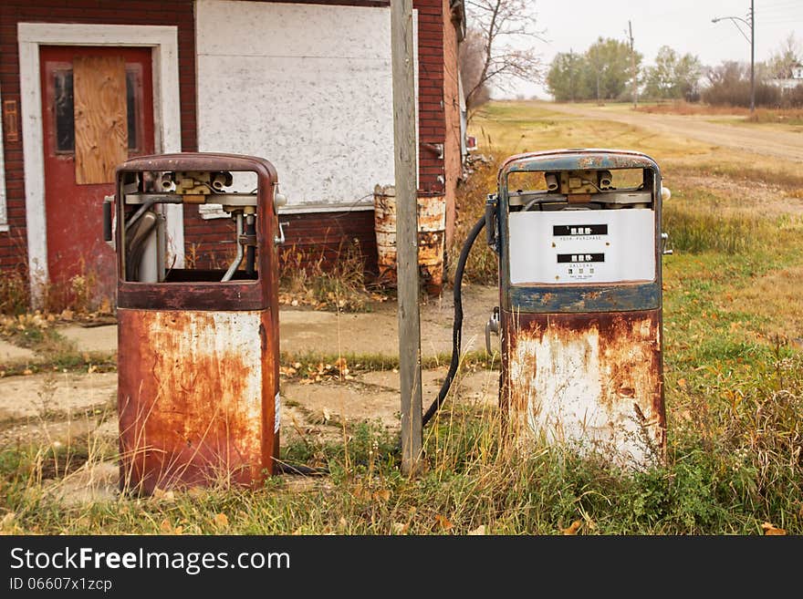 Two Vintage Fuel Pumps