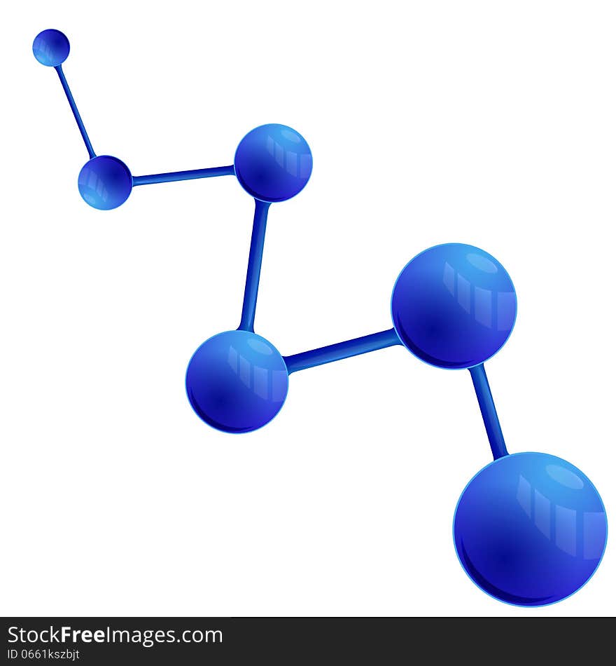 Bond between the molecules of blue