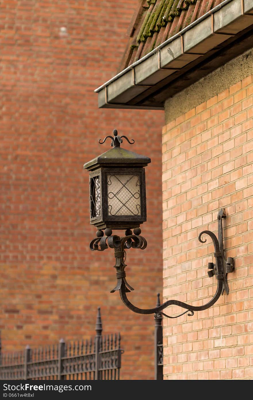 Decorative lamppost in the city of Gdańsk, Poland