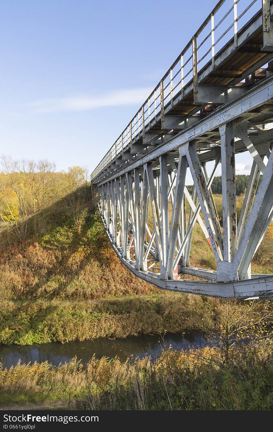 Railway bridge over the river