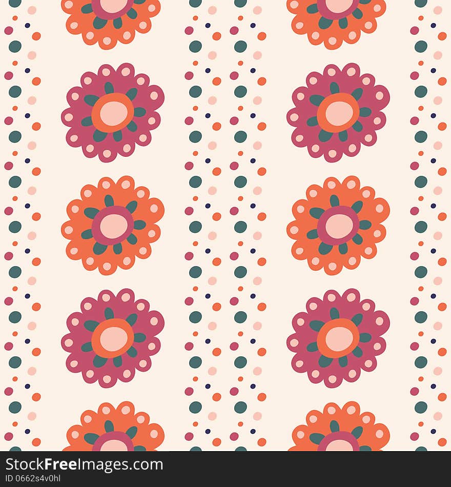 Seamless pattern with flowers