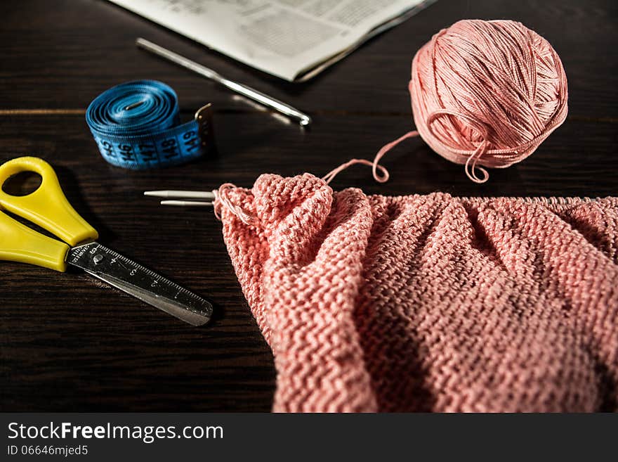 Knitting, needlework