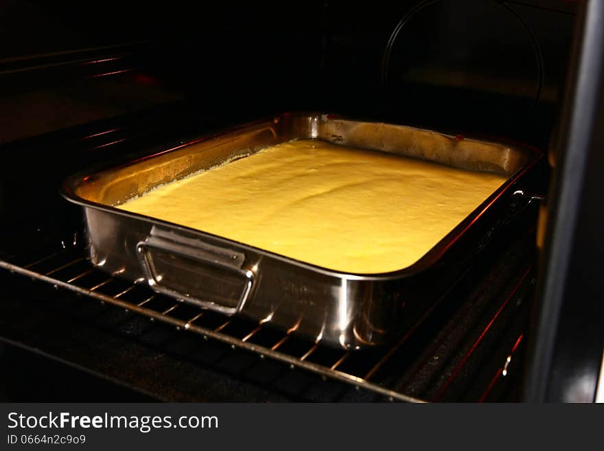 Cake in the oven