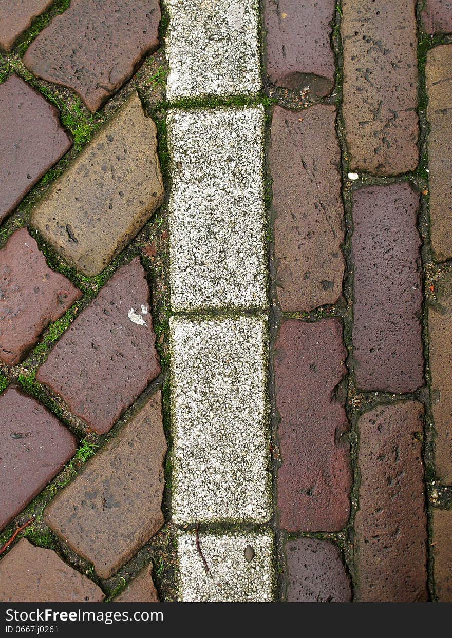 Old, wet tiles create interesting patterns. Vertical shot. Old, wet tiles create interesting patterns. Vertical shot