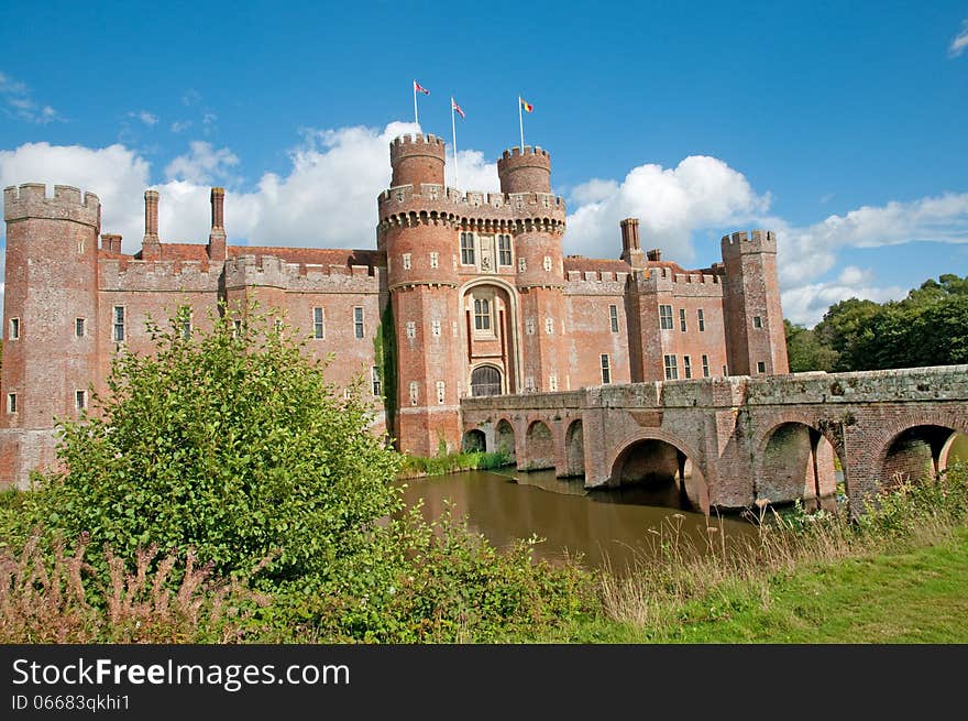 Herstmonceux castle in east sussex in england. Herstmonceux castle in east sussex in england