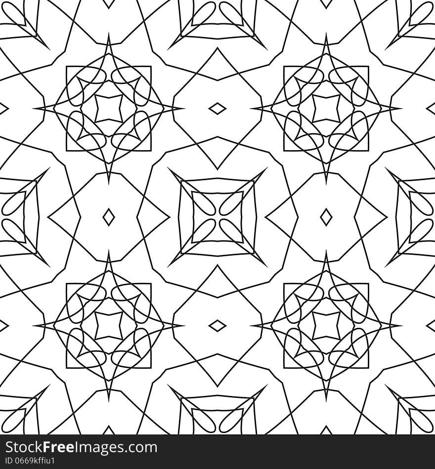 Vector Seamless Illustration of Tangier Grid, Abstract Guilloche Background. Vector Seamless Illustration of Tangier Grid, Abstract Guilloche Background