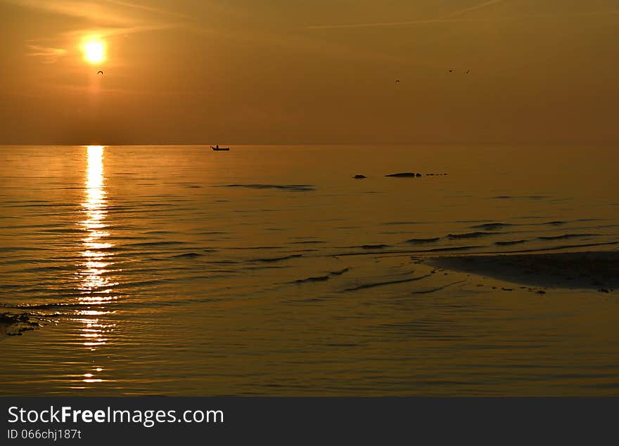 Sunset at the Baltic sea, Latvia