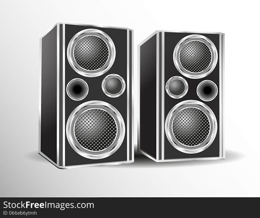 Music speakers, the sound of music. Music speakers, the sound of music