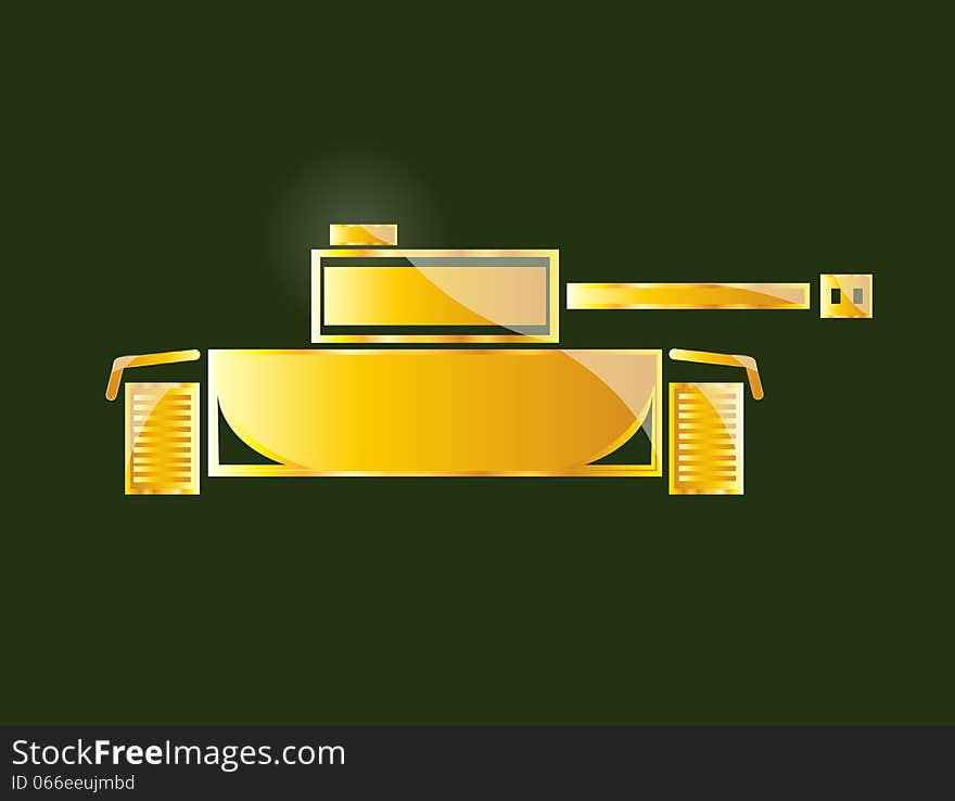 Military badge of the tank, military equipment. Military badge of the tank, military equipment