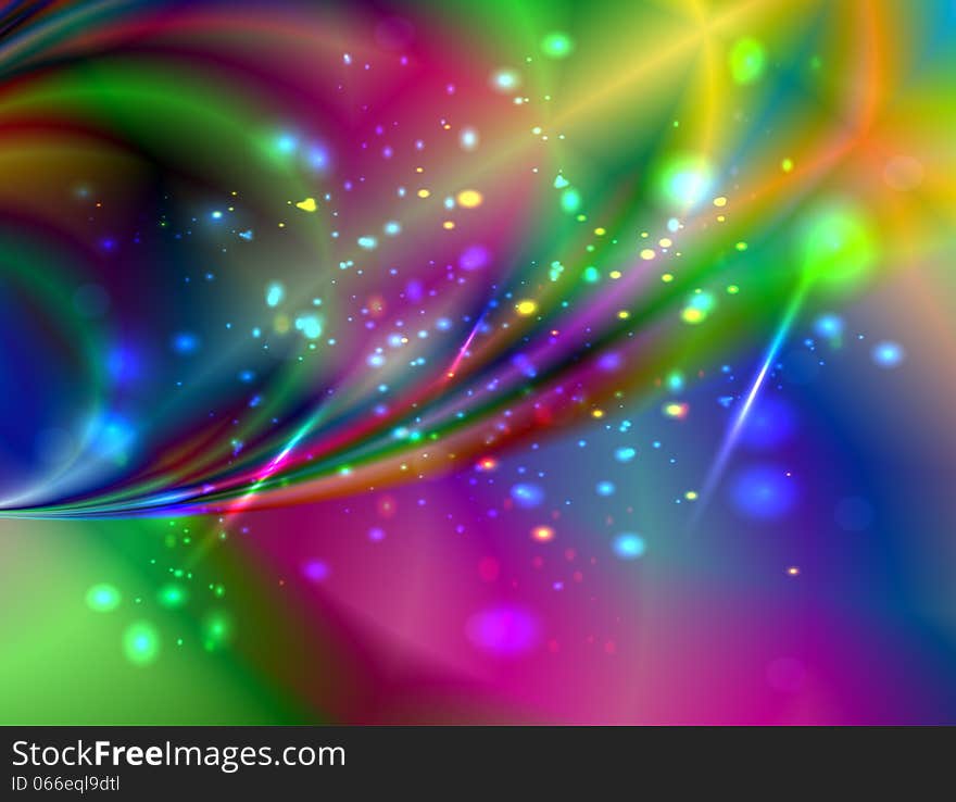 Abstract rainbow colored and bright figures. Abstract rainbow colored and bright figures