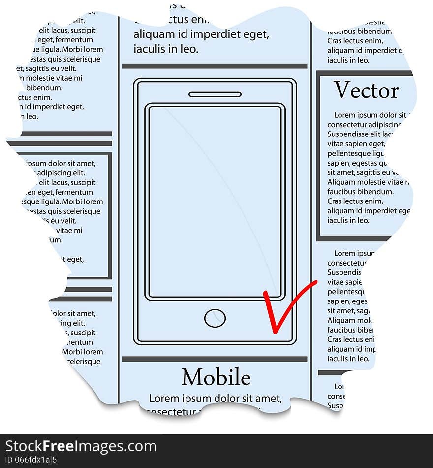 Symbol of mobile communication and mobile phone