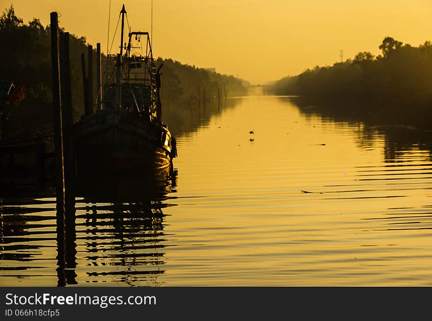 Fishing boat in guif of Thailand