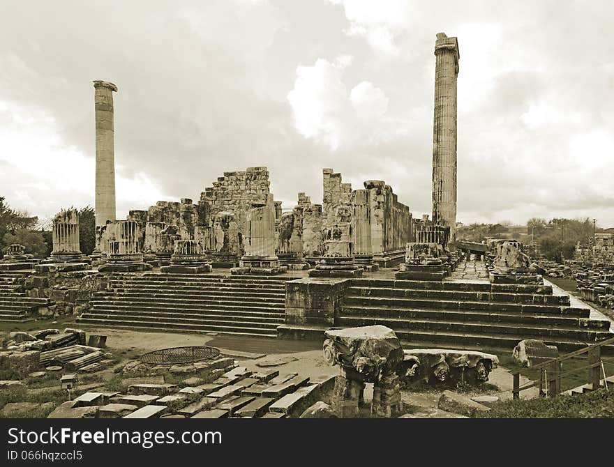 Ruins of ancient Apollo temple in Didyma, Turkey. Ruins of ancient Apollo temple in Didyma, Turkey