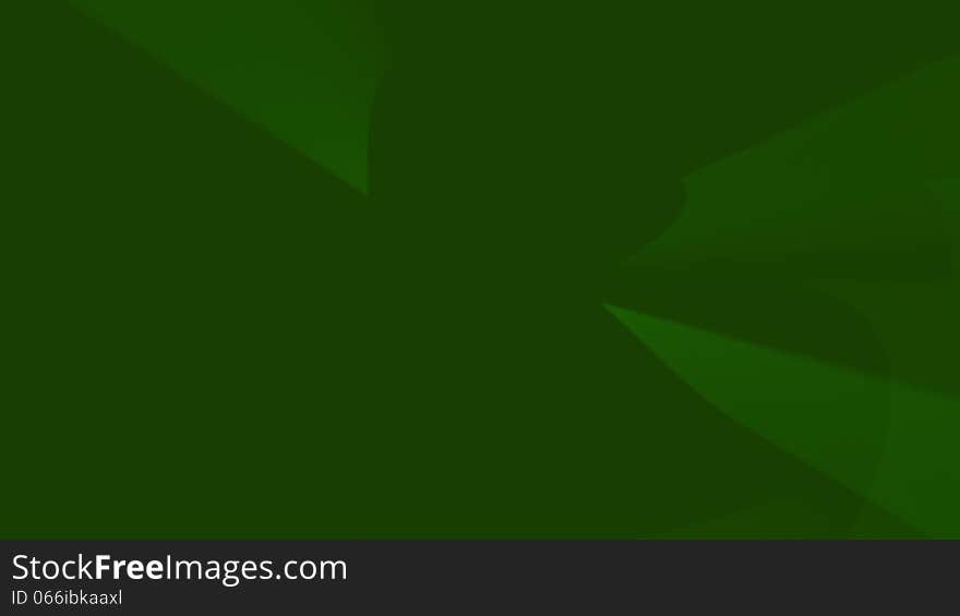 Dark green background. Glowing green shapes smoothly flowing one into another. Dark green background. Glowing green shapes smoothly flowing one into another