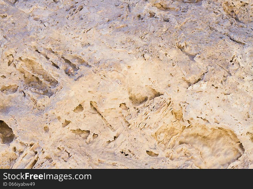 Texture of stone at the Dead Sea