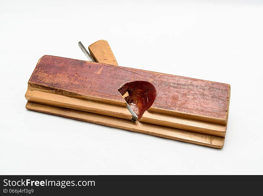 Old jointer on white background. Old jointer on white background